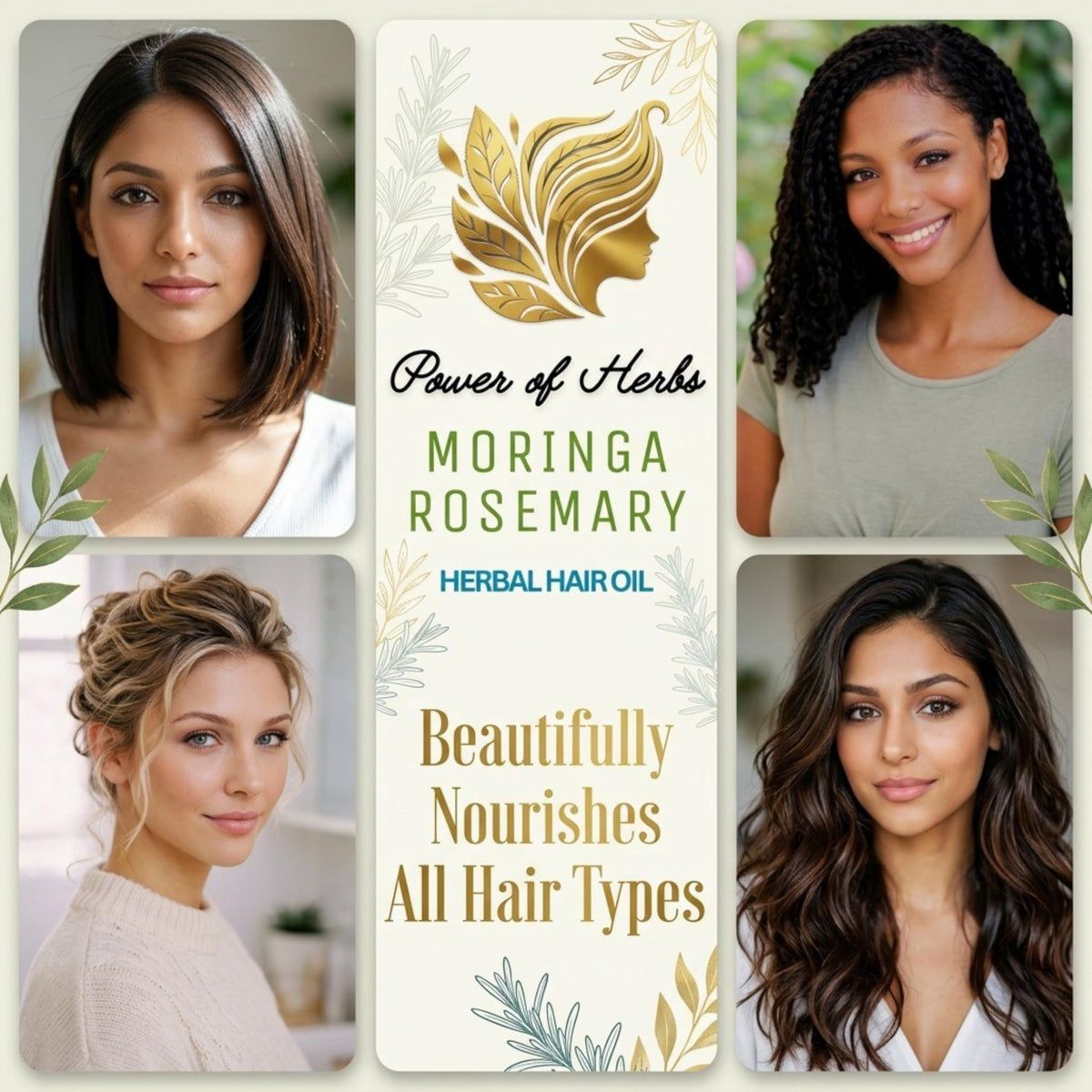 Power of Herbs oil pouring to show lightweight texture and absorption
