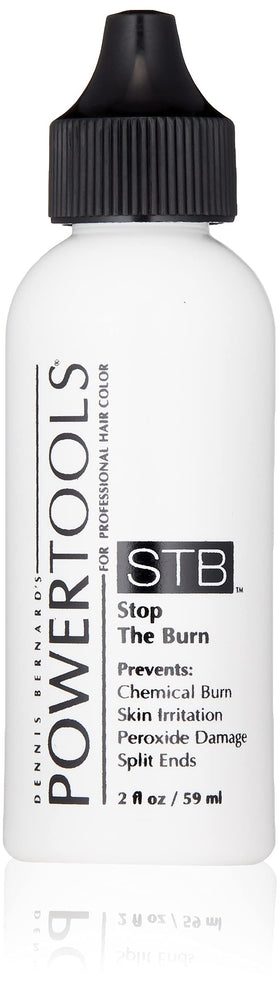 POWERTOOLS STB front bottle showing size and branding, aids scalp comfort