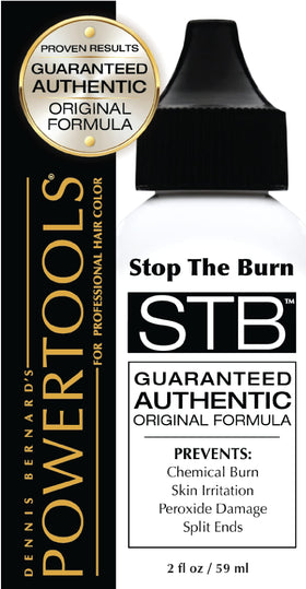POWERTOOLS STB label close-up with dosing info, ensures correct measurements