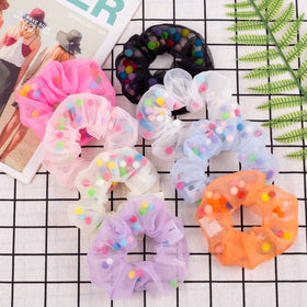 POZILAN scrunchie size comparison in hand showing compact, elastic fit