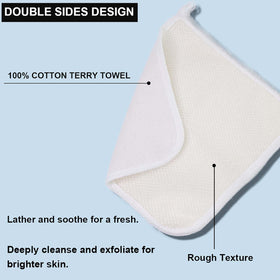 PPHAO BASIC dual-sided view showing rough exfoliating side and soft terry side