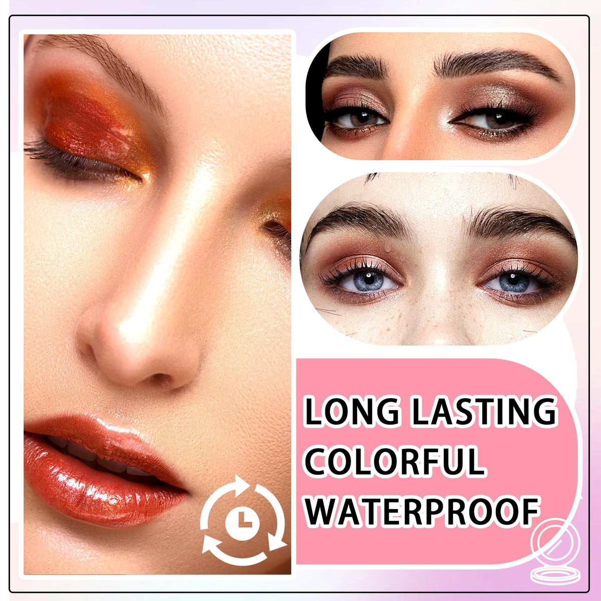 PPPanYiDi lid swatches on skin showing strong pigment