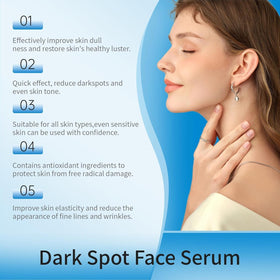 Praiveue applied to cheek during demo, helps visibly reduce dark spots