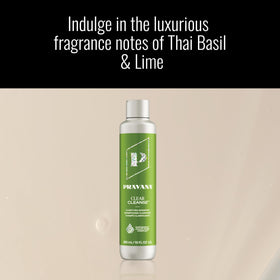 Pravana recycled-plastic bottle mark detail showing eco-friendly benefit