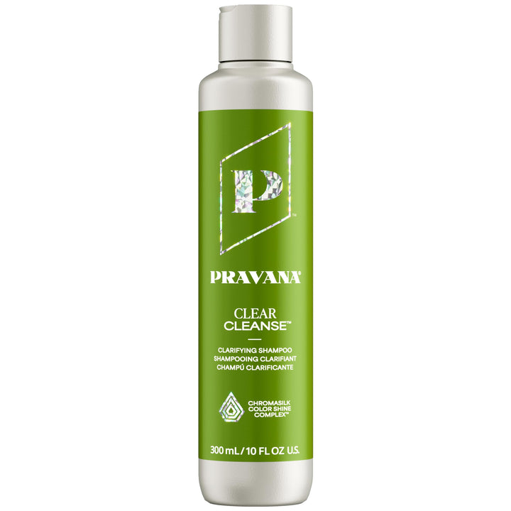 Pravana front bottle view showing clear-cleanse label and usage benefit