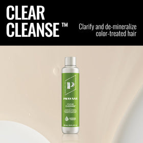 Pravana in-shower application on wet hair showing clarifying benefit