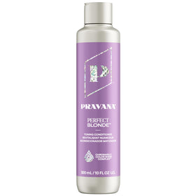 Pravana bottle front label showing product name and benefits for shiny hair
