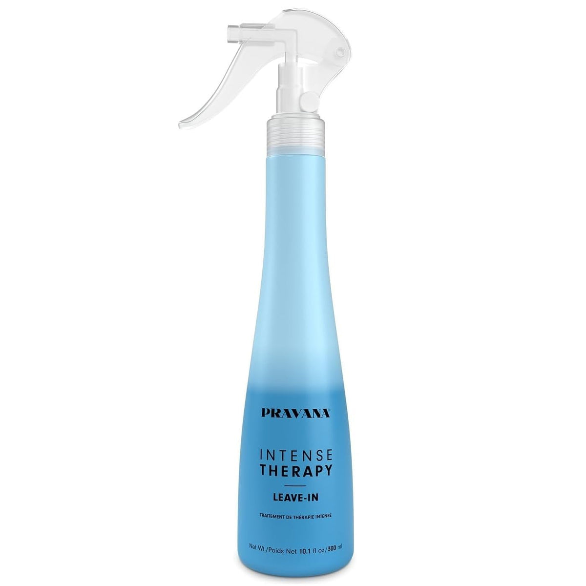 PRAVANA front spray bottle showing label and easy-pour design for quick use