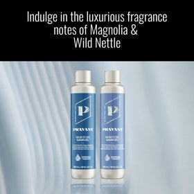 Pravana bottle recycled-plastic mark emphasizing eco-conscious packaging benefit