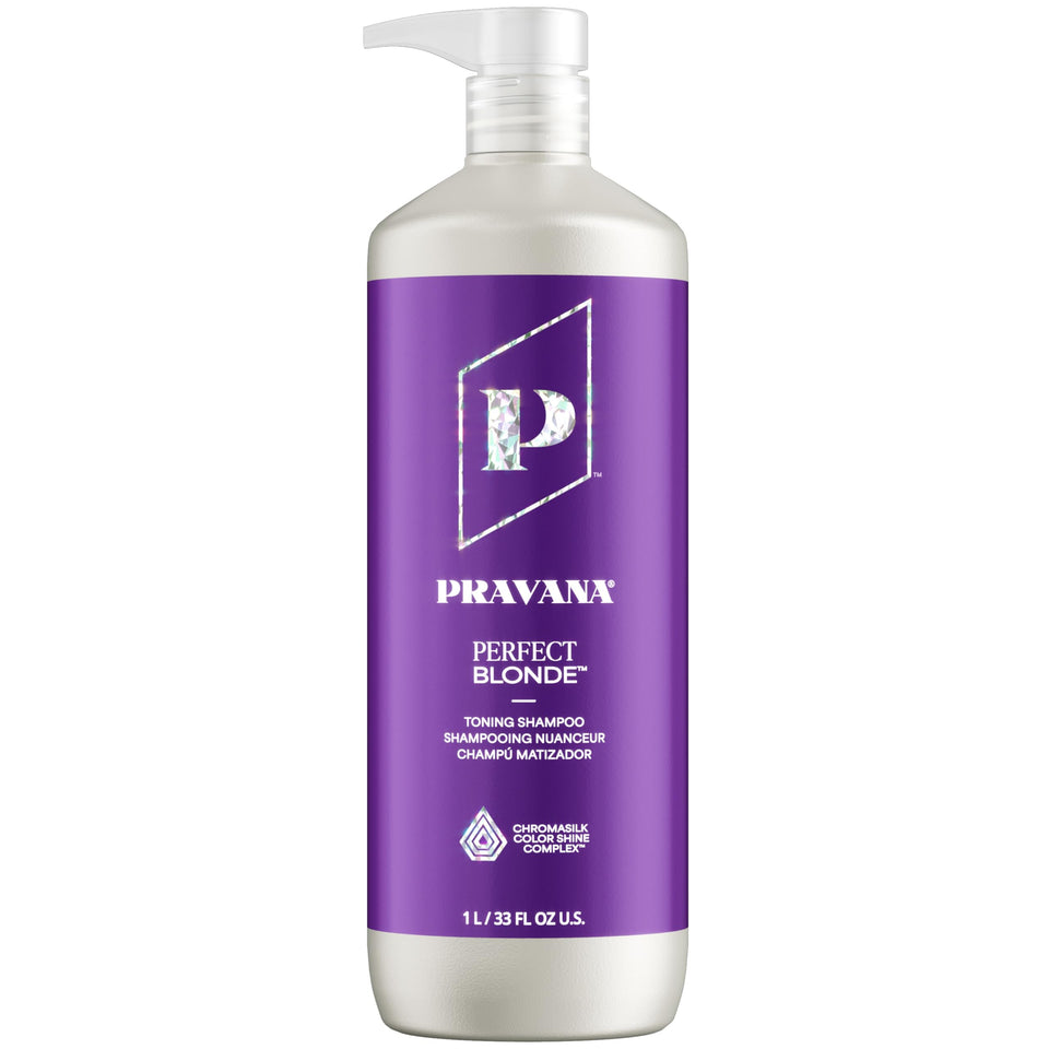Pravana front bottle view showing label and professional size benefits