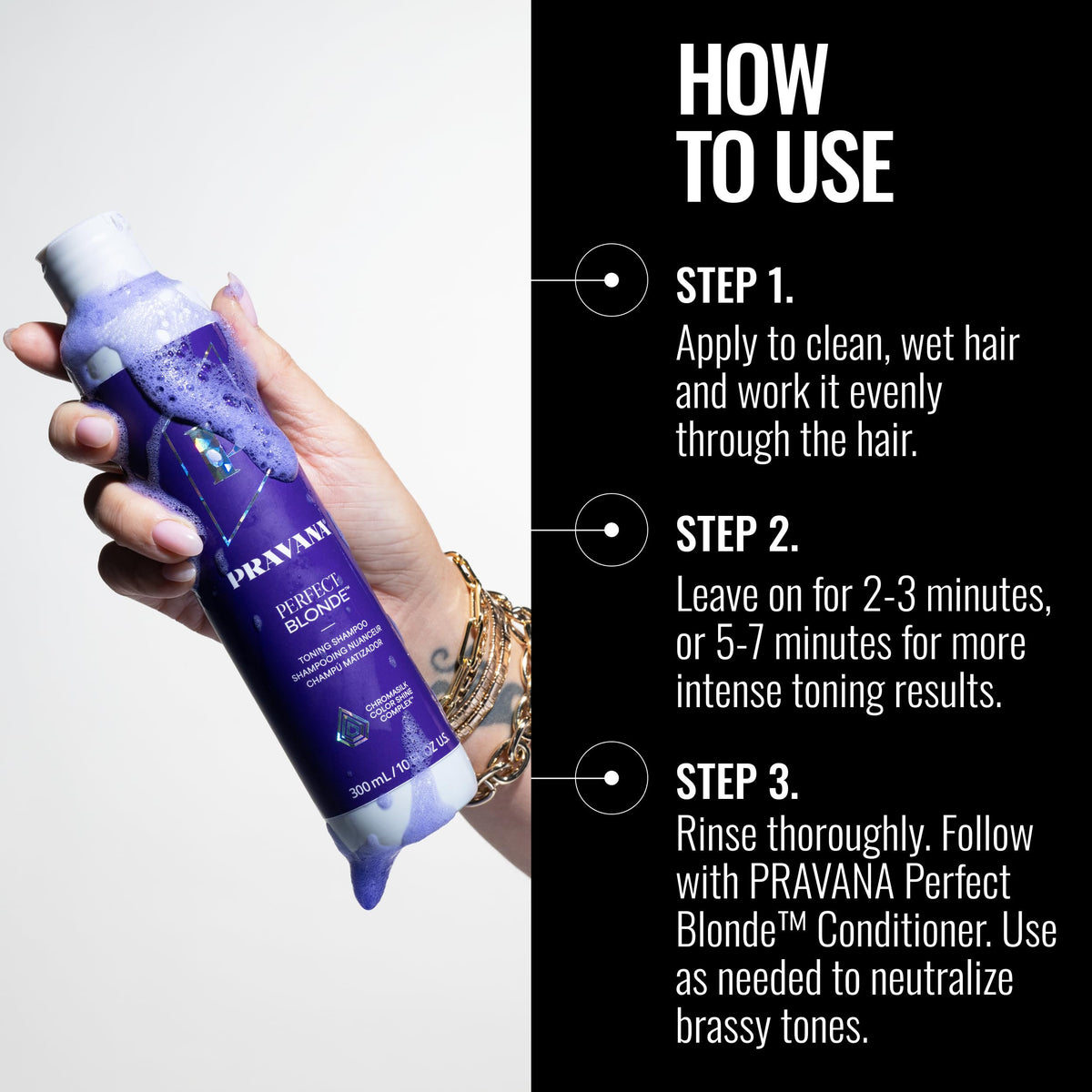 Pravana in salon sink during use showing professional application benefit
