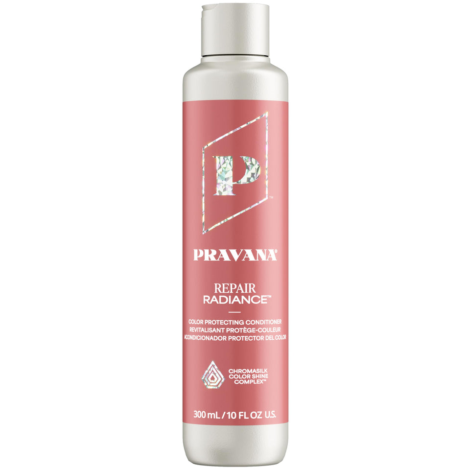 Pravana Repair Radiance conditioner bottle front showing brand and 10 fl oz size benefits