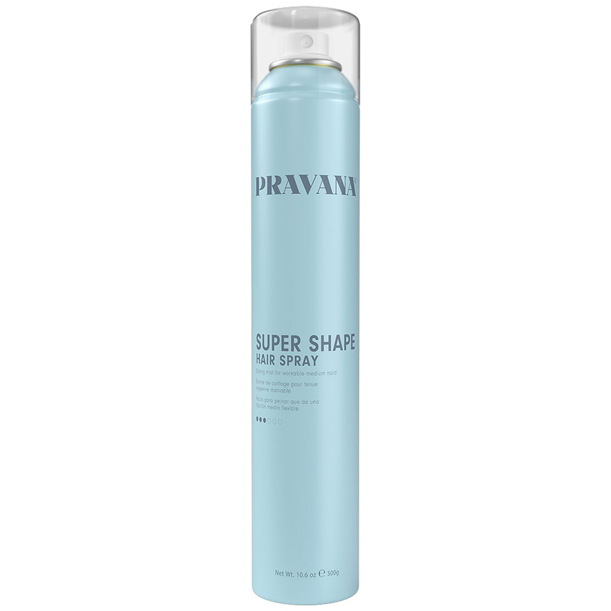PRAVANA front spray can showing label and hold benefit