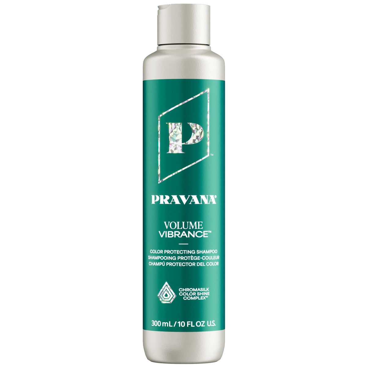 Pravana front bottle showing product and volume benefits