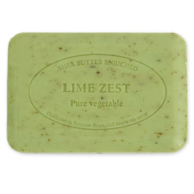 Pre de Provence rich lather on palm demonstrating creamy foam benefit