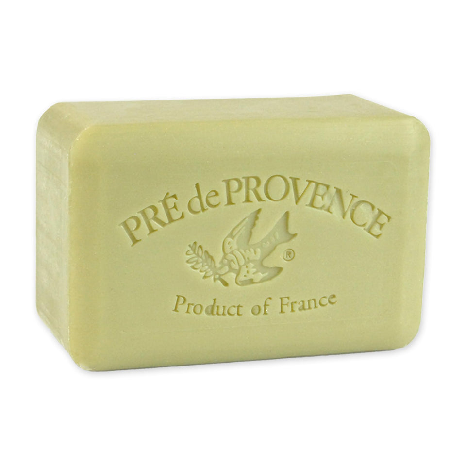 Pre de Provence front packaging showing olive oil and lavender scent benefits