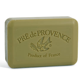 Pre de Provence front packaging showing green tea scent and elegant label benefit: premium presentation