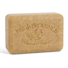 Pré de Provence front packaging showing honey almond soap for elegant bathroom display