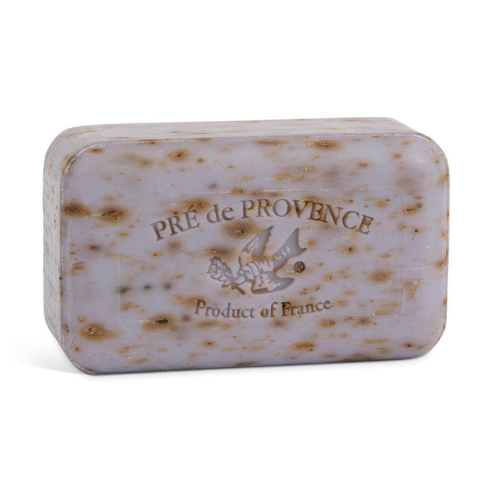 Pre de Provence front packaging showing lavender soap and brand recognition benefit