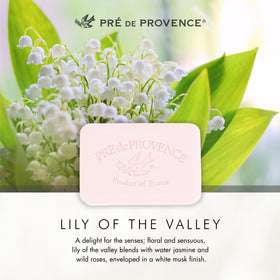 Pre de Provence bar beside ruler illustrating 4 x 2.75 x 1.37 inch size clarity