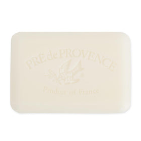 Pre de Provence close-up of quad-milled soap texture for creamy lather benefit