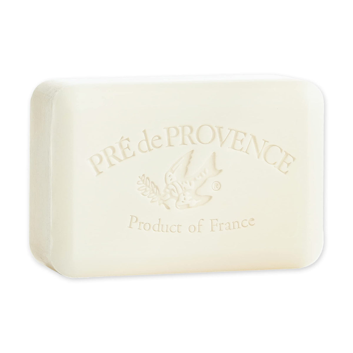 Pre de Provence front packaging showing milk-scented soap and benefit of luxury presentation