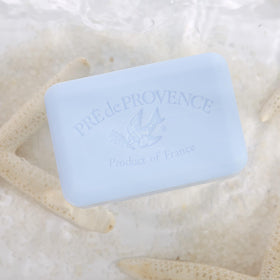 Pre de Provence bar in hand for scale showing large 8.8 ounce size benefit