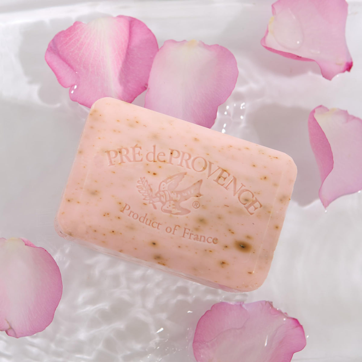 Pre de Provence soap in bathroom setting creating a refined, aromatic hand-wash experience