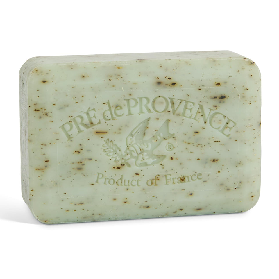 Pre de Provence front packaging showing rosemary mint fragrance and benefit of long-lasting lather