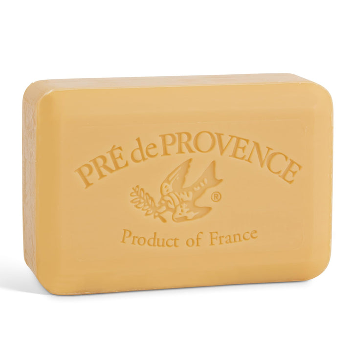 Pre de Provence front packaging showing sandalwood scent and luxury appeal