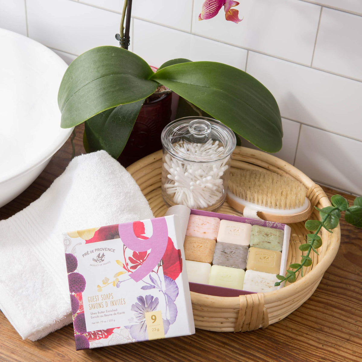Pre de Provence soap label detail Rose Petal for clear scent identification