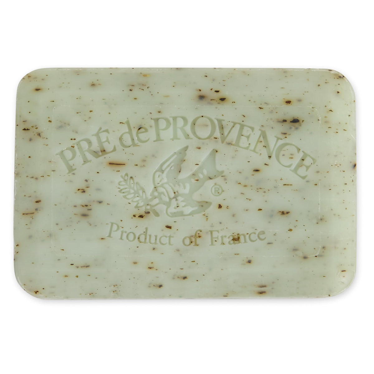Pre de Provence soap close-up texture highlighting quad-milled smoothness and creamy foam