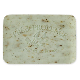 Pre de Provence soap close-up texture highlighting quad-milled smoothness and creamy foam