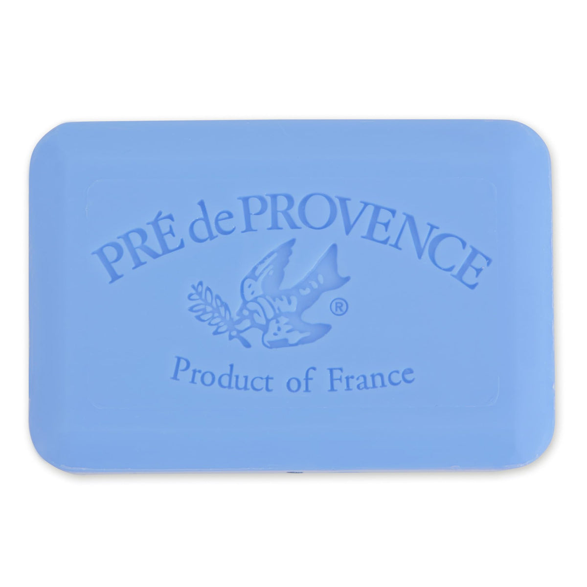 Pre de Provence side profile of the large quad-milled soap bar for durability