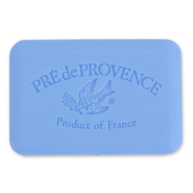 Pre de Provence side profile of the large quad-milled soap bar for durability