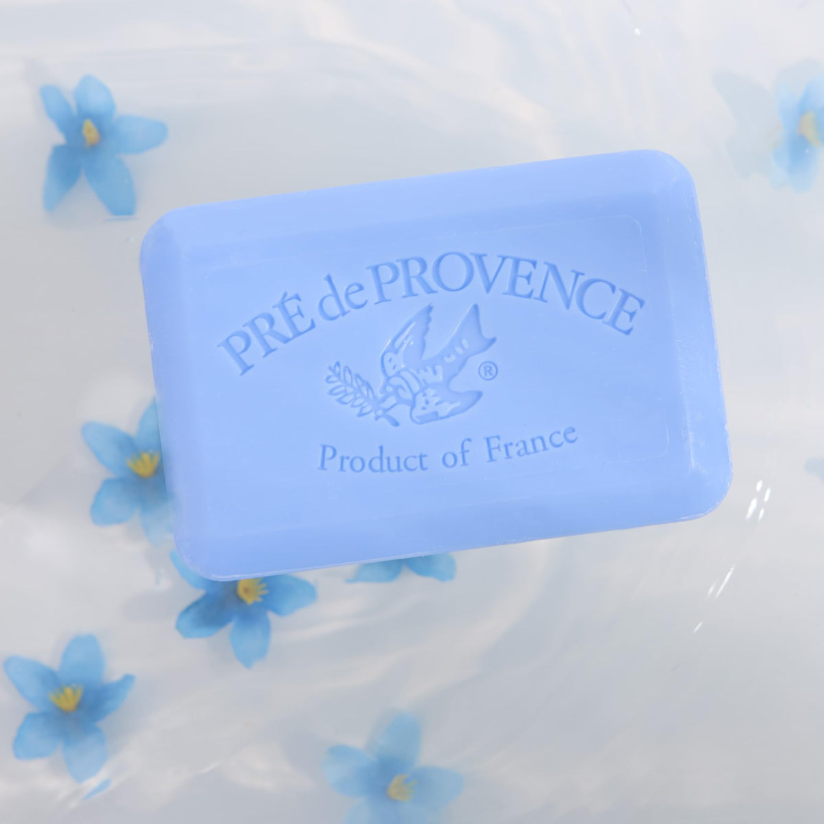 Pre de Provence smooth soap texture edge emphasizing quad-milled finish