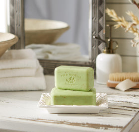 Pre de Provence close-up showing exfoliant particles for smoother skin