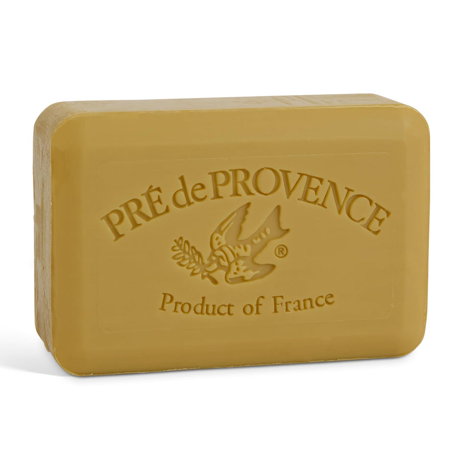 Pre de Provence front packaging showing Verbena bar and brand elegance