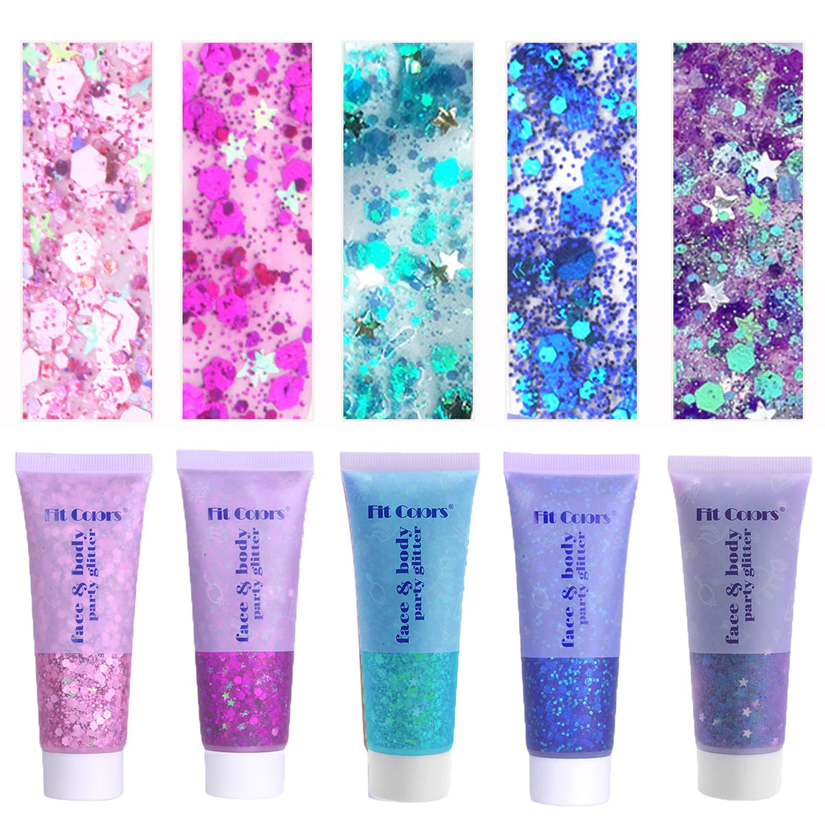 Prehot front packaging showing vibrant glitter gel and color mix for eye-catching results