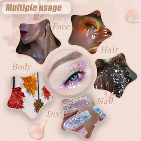 Prehot on hairline style demonstrating glitter gel adding stage-ready accent