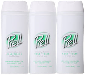 Prell conditioner applied to hair ends demonstrating smoother detangling
