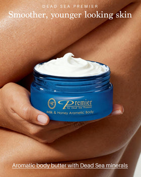 Premier open jar close-up of rich texture for deep hydration benefit
