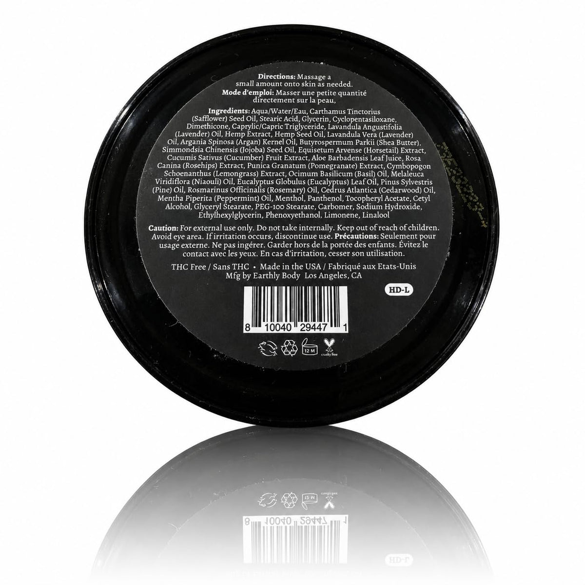 Premium Hemp Extract Daily open jar showing smooth cream texture for easy absorption