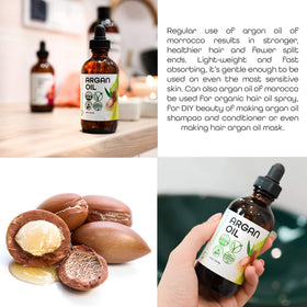 Premium Nature applied to hair ends illustrating frizz control and shine benefit