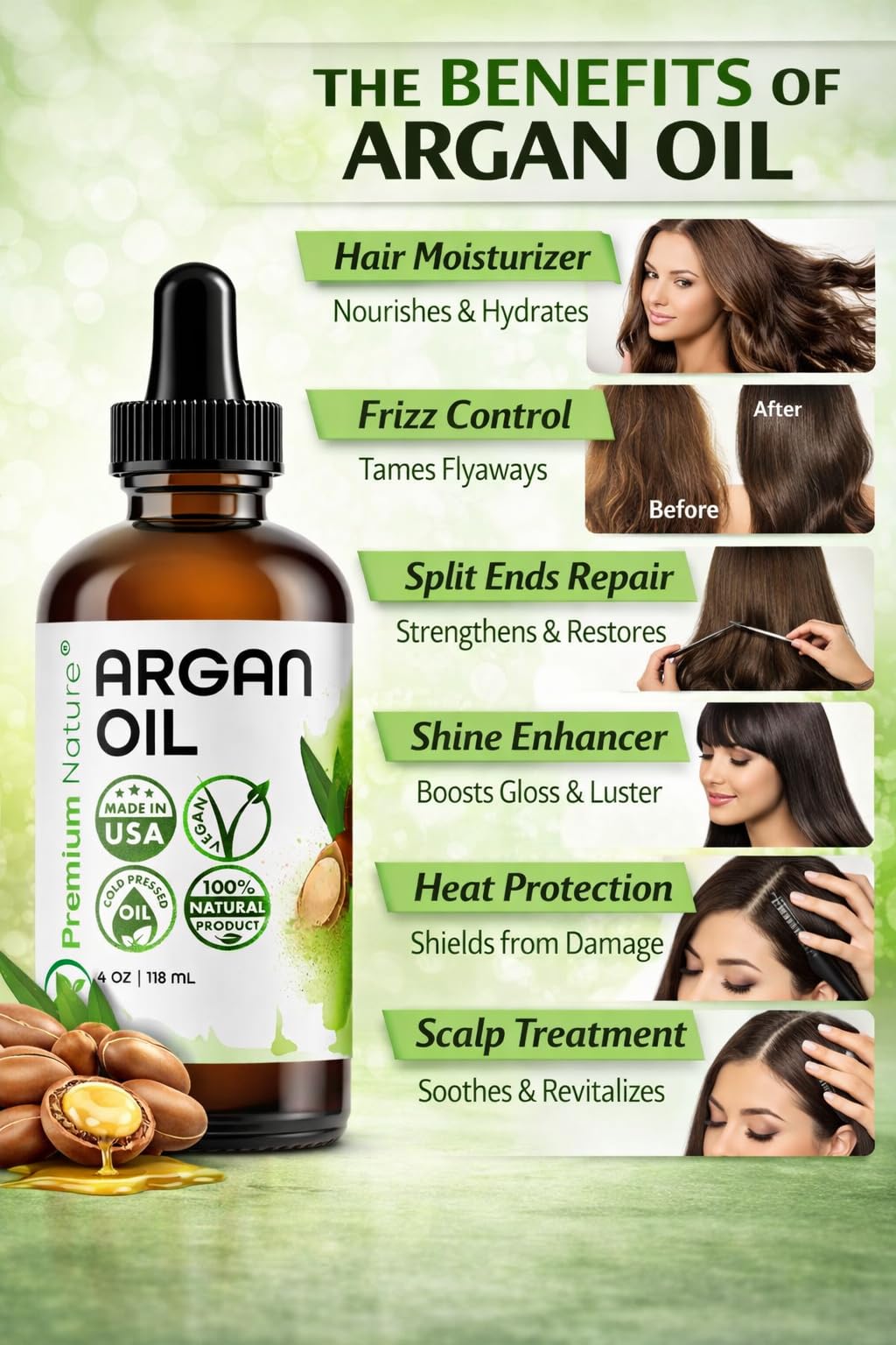 Premium Nature scalp massage scene highlighting scalp nourishment benefit