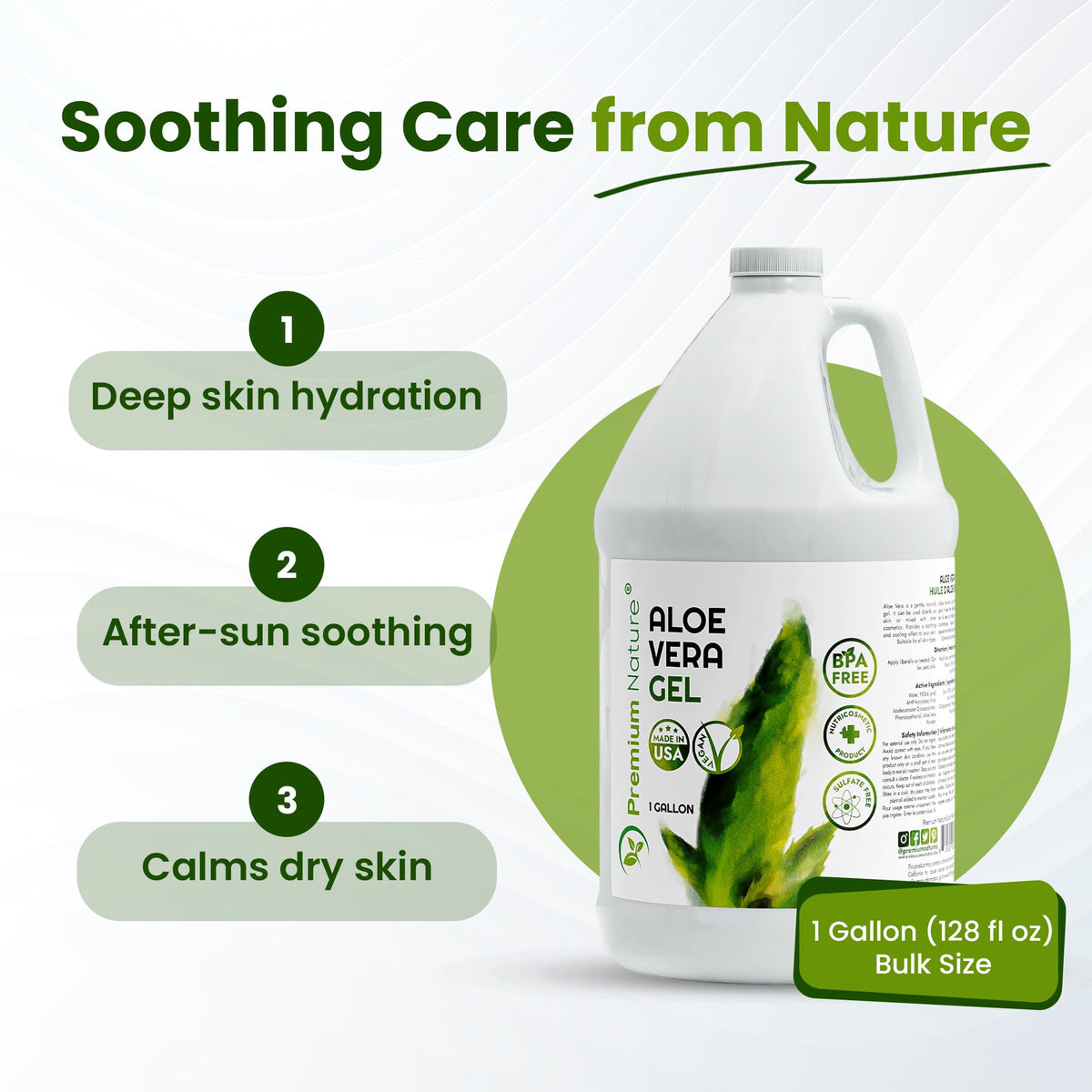 Premium Nature pour spout demonstration shows easy dispensing for salon or home use