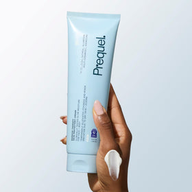 Prequel used on elbow and knee for targeted dry patch care