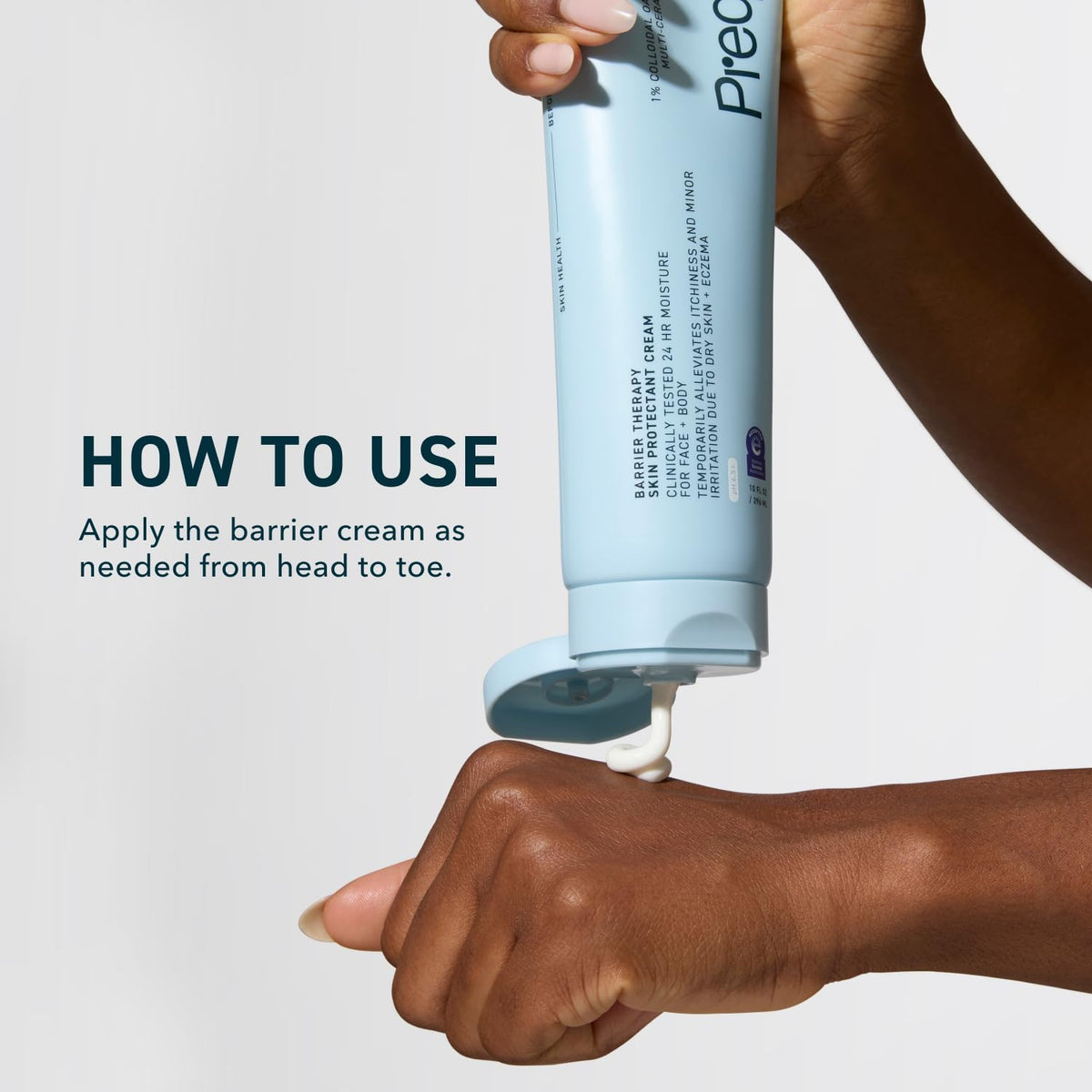 Prequel applied to face in morning routine for smooth finish