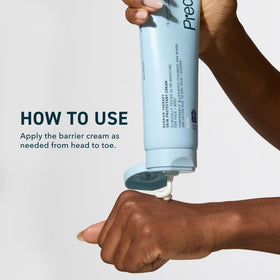 Prequel applied to face in morning routine for smooth finish