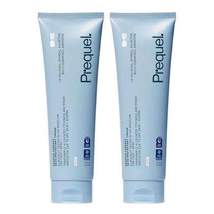 Prequel front packaging showing two tubes and clear benefits